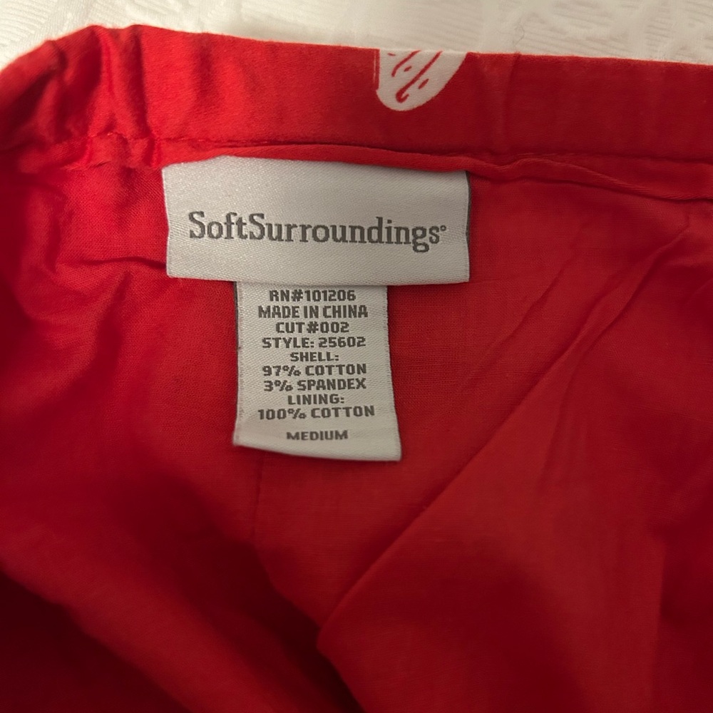 Soft Surroundings Red and White Maxi Skirt - Picture 2 of 3